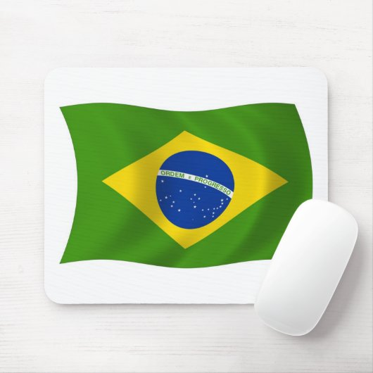 Brasilien Flaggenmousepad Mousepad (Mit Mouse)