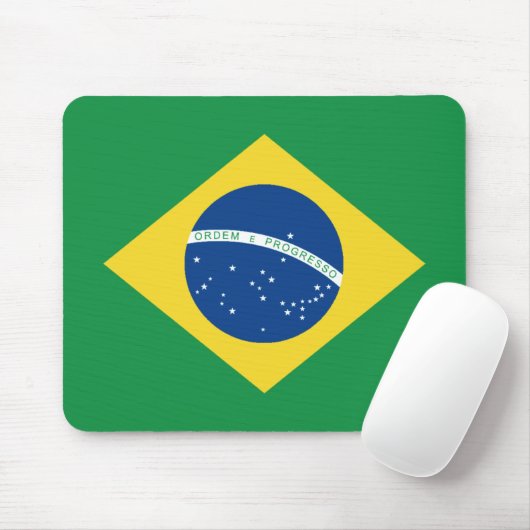 Brasilien Flaggenmousepad Mousepad (Mit Mouse)