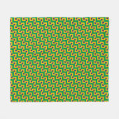 Brasilien-Flaggenmuster Fleecedecke (Vorderseite (Horizontal))