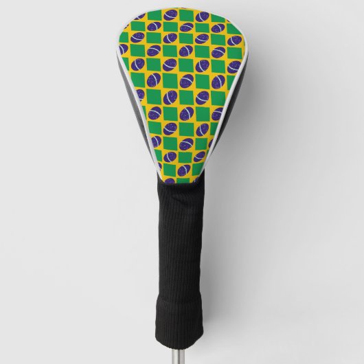 Brasilien-Flaggenmuster Golf Headcover (Vorderseite)