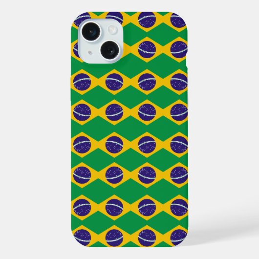 Brasilien-Flaggenmuster iPhone Hülle (Rückseite)
