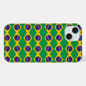 Brasilien-Flaggenmuster iPhone Hülle (Rückseite (Horizontal))