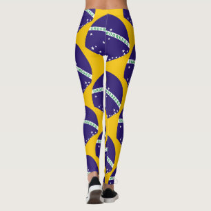 Brasilien-Flaggenmuster Leggings