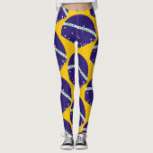 Brasilien-Flaggenmuster Leggings (Vorderseite)