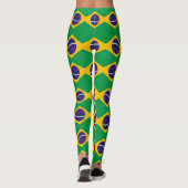Brasilien-Flaggenmuster Leggings (Rückseite)