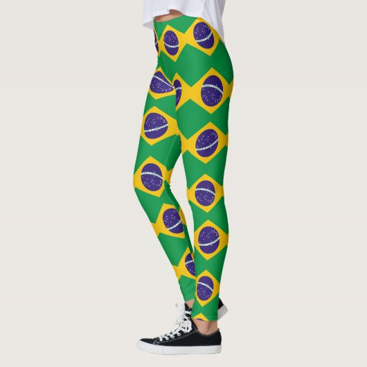 Brasilien-Flaggenmuster Leggings (Links)