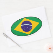 Brasilien Flaggenoval Sticker (Umschlag)