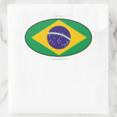 Brasilien Flaggenoval Sticker (Tasche)