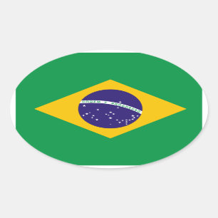 Brasilien Flaggenoval Sticker