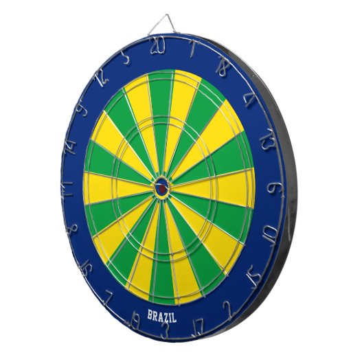 Brasilien Flaggenpatrons Bullseye Dartscheibe (Vorderseite rechts)