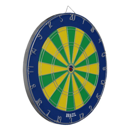 Brasilien Flaggenpatrons Bullseye Dartscheibe (Vorderseite Links)