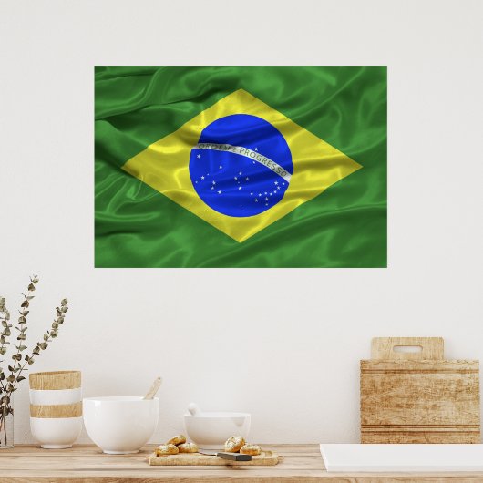 Brasilien-Flaggenplakat Poster (Küche)