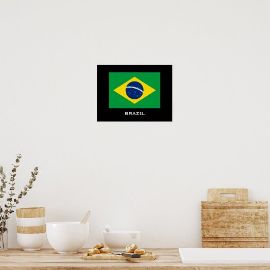 Brasilien-Flaggenplakat Poster (Küche)