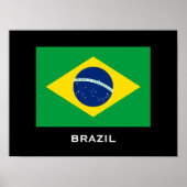 Brasilien-Flaggenplakat Poster (Vorne)