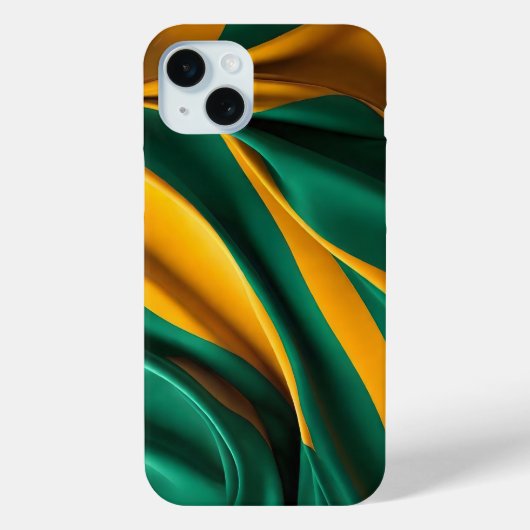 Brasilien Flaggenseidenstruktur Case-Mate iPhone Hülle (Rückseite)
