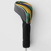 Brasilien Flaggenseidenstruktur Golf Headcover (angewinkelt)