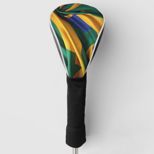 Brasilien Flaggenseidenstruktur Golf Headcover (Vorderseite)