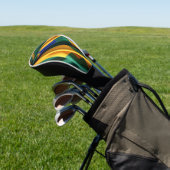 Brasilien Flaggenseidenstruktur Golf Headcover (In SItu)