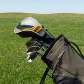 Brasilien Flaggenseidenstruktur Golf Headcover (In SItu)