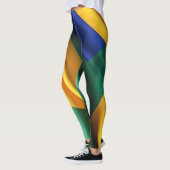 Brasilien Flaggenseidenstruktur Leggings (Links)