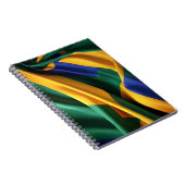 Brasilien Flaggenseidenstruktur Notizblock (Rechte Seite)
