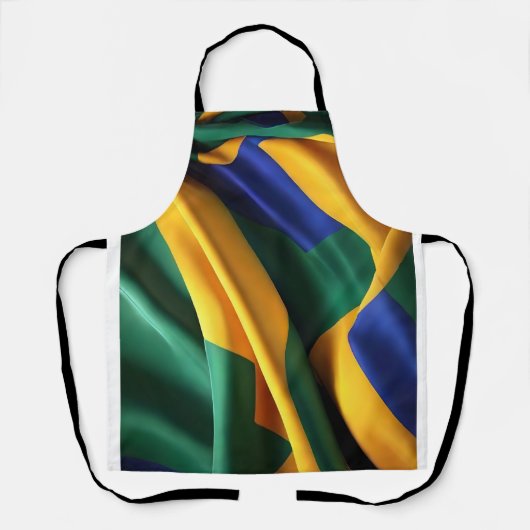 Brasilien Flaggenseidenstruktur Schürze (Vorderseite)
