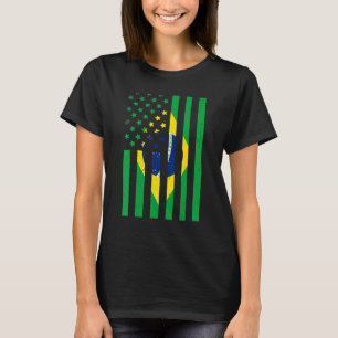 Brasilien Flaggenstaat Amerikanische Flagge Brasil T-Shirt