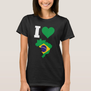 Brasilien Flaggenstaat Brasilien I Liebe Brasilien T-Shirt