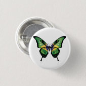 Brasilien Frack Butterfly Flag Aufkleber Button (Vorne & Hinten)