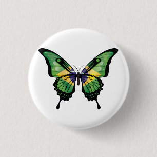 Brasilien Frack Butterfly Flag Aufkleber Button