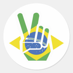 Brasilien, Frieden Runder Aufkleber