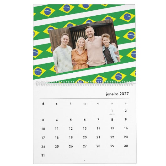 Brasilien | Fügen Sie Ihr Foto Brazilian Flag 2026 Kalender (Jan 2027)