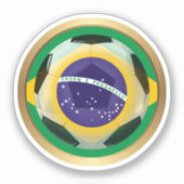 Brasilien Fußball Ball Sports Aufkleber (Vorderseite)