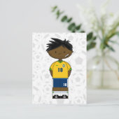 Brasilien Fußball Boy Postcard Postkarte (Stehend Vorderseite)