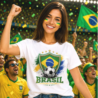 Brasilien Fußball Brasil Fußball Fan Brasilianisch T-Shirt