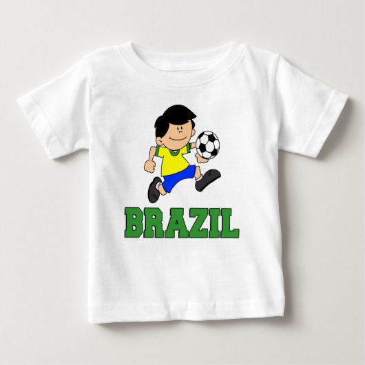 Brasilien Fußball-Cartoon Baby T-shirt (Vorderseite)