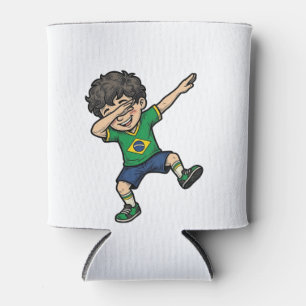 Brasilien Fußball Dab Junge Vintage Vector Shirt_1 Dosenkühler