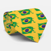 Brasilien-Fußball-Flagge Krawatte (Gerollt)