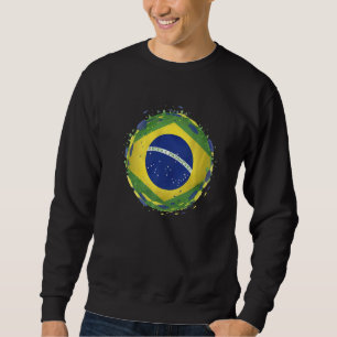 Brasilien Fußball-Fußball Brasilianische Flagge 3 Sweatshirt