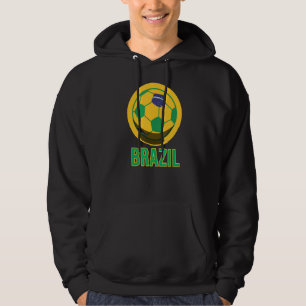 Brasilien Fußball Fußball Brasilianische Flagge Hoodie