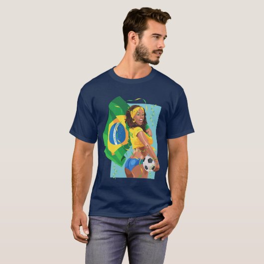 Brasilien-Fußball-Fußball T-Shirt (Vorne ganz)