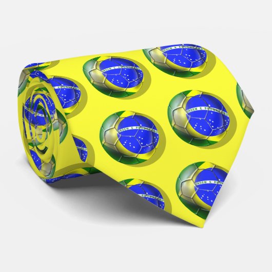 Brasilien-Fußball Krawatte (Gerollt)