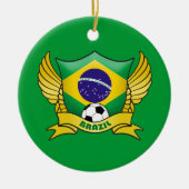Brasilien-Fußball-Kreis-Verzierung Keramikornament (Vorne)