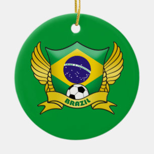 Brasilien-Fußball-Kreis-Verzierung Keramikornament