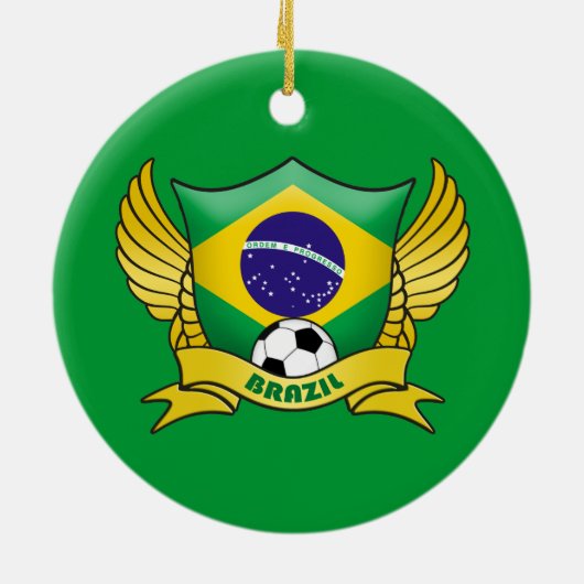 Brasilien-Fußball-Kreis-Verzierung Keramikornament (Hinten)