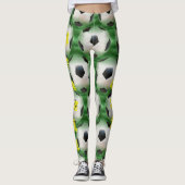 Brasilien-Fußball Leggings (Vorderseite)