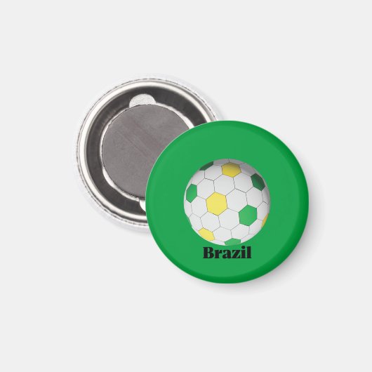Brasilien Fußball Magnet (Vorderseite/Rückseite)