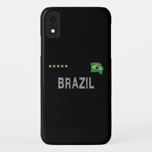 Brasilien Fußball Shirt Herz Case-Mate iPhone Hülle (Rückseite)