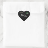 Brasilien Fußball Shirt Herz Herz-Aufkleber (Tasche)