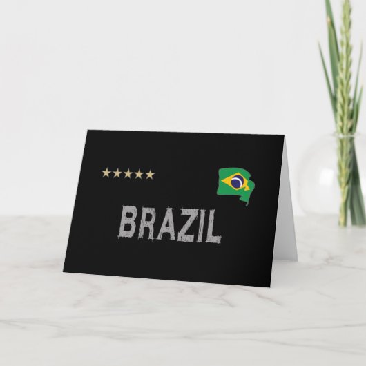 Brasilien Fußball Shirt Herz Karte (Vorderseite)